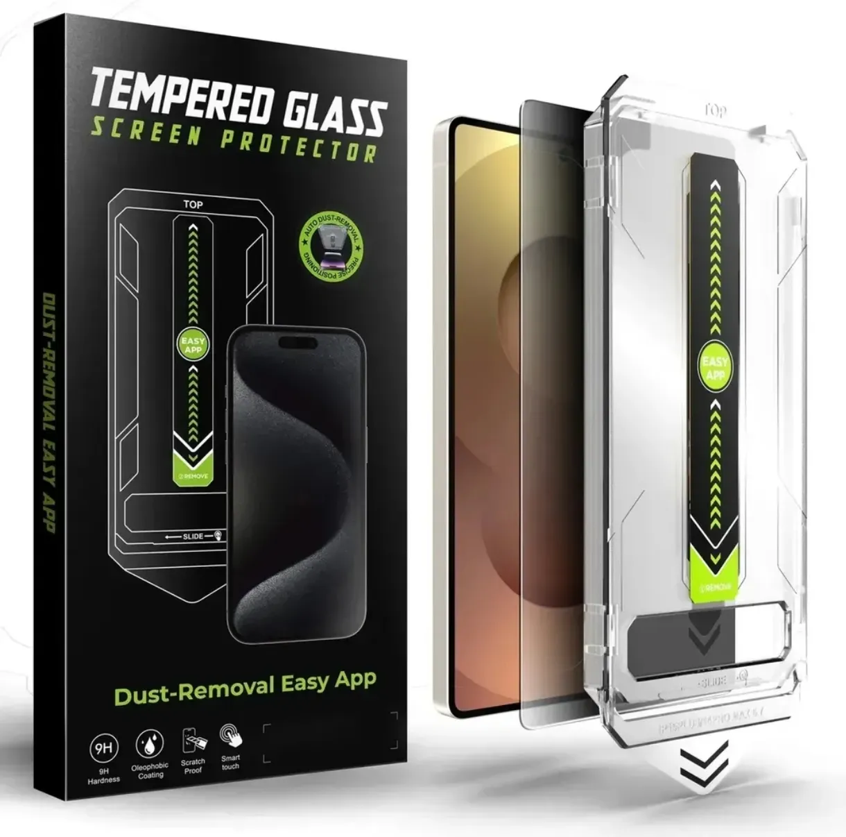 Mica de Vidrio Templado con Aplicador para Smartphone