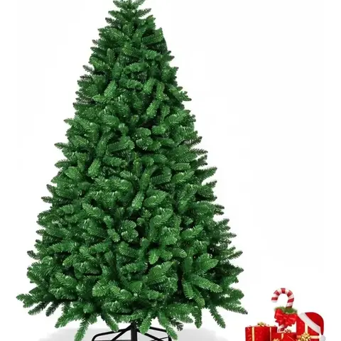 Árbol de Navidad Artificial Verde con Base Metálica