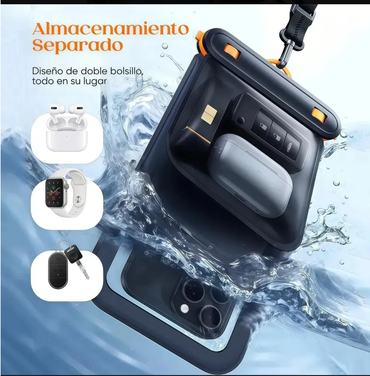 Funda Impermeable Multiusos con Correa para Celular y Accesorios