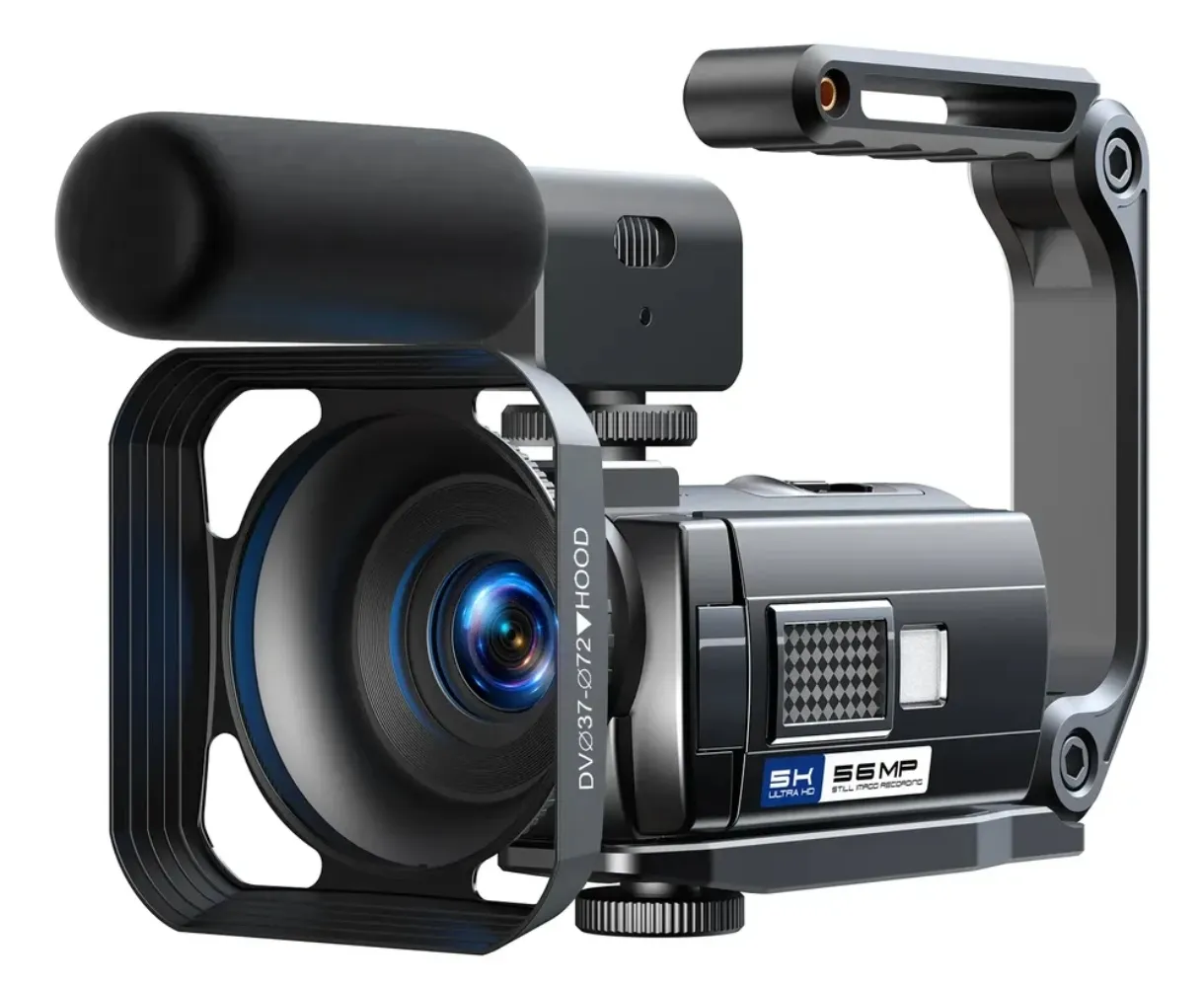 Videocámara 5K 56MP Ultra HD con Micrófono y Estabilizador
