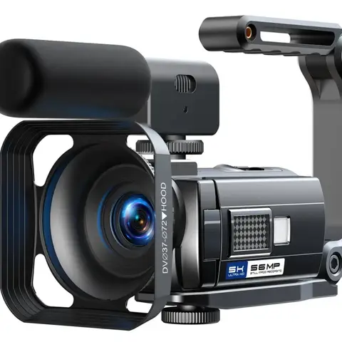 Videocámara 5K 56MP Ultra HD con Micrófono y Estabilizador