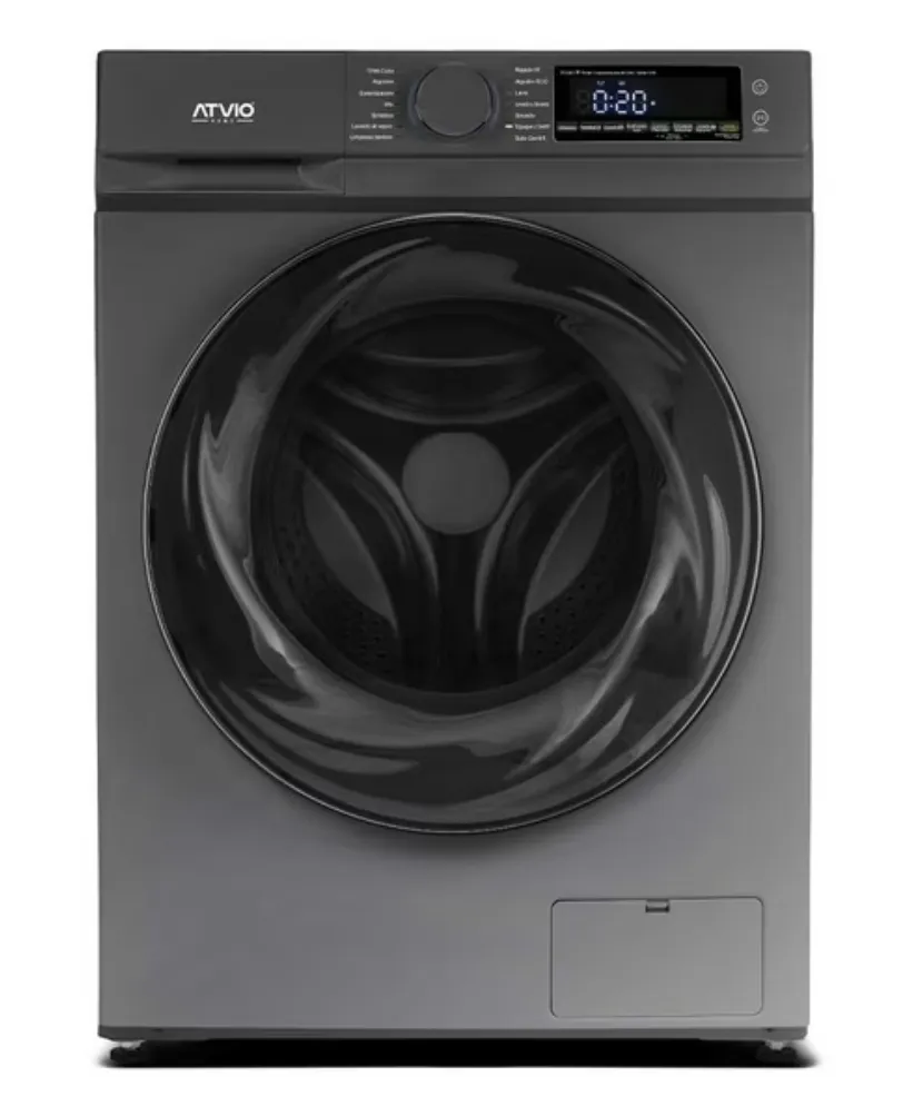 Lavadora Automática ATVIO Carga Frontal Digital Gris