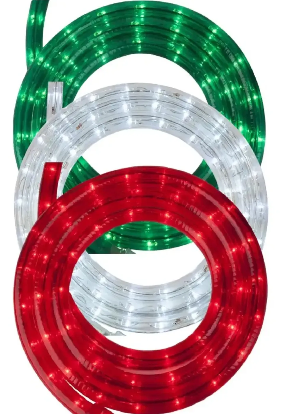 Manguera LED Decorativa Tricolor Rojo Blanco Verde Navideña