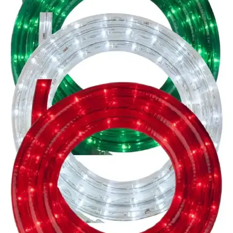 Manguera LED Decorativa Tricolor Rojo Blanco Verde Navideña