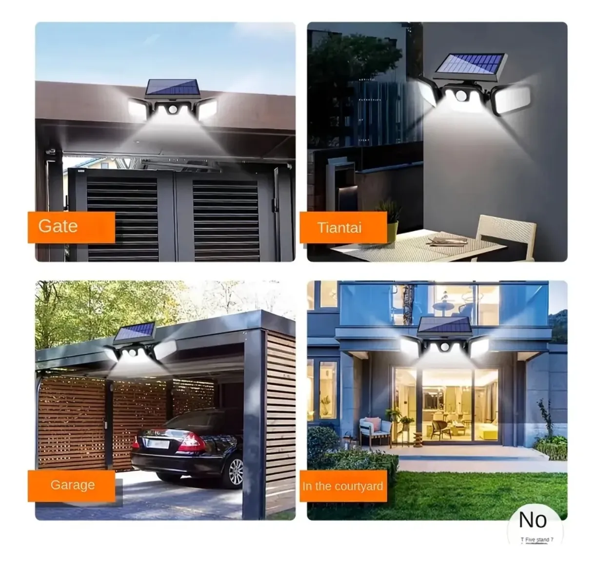 Lámpara Solar LED Exterior con Sensor de Movimiento para Pared