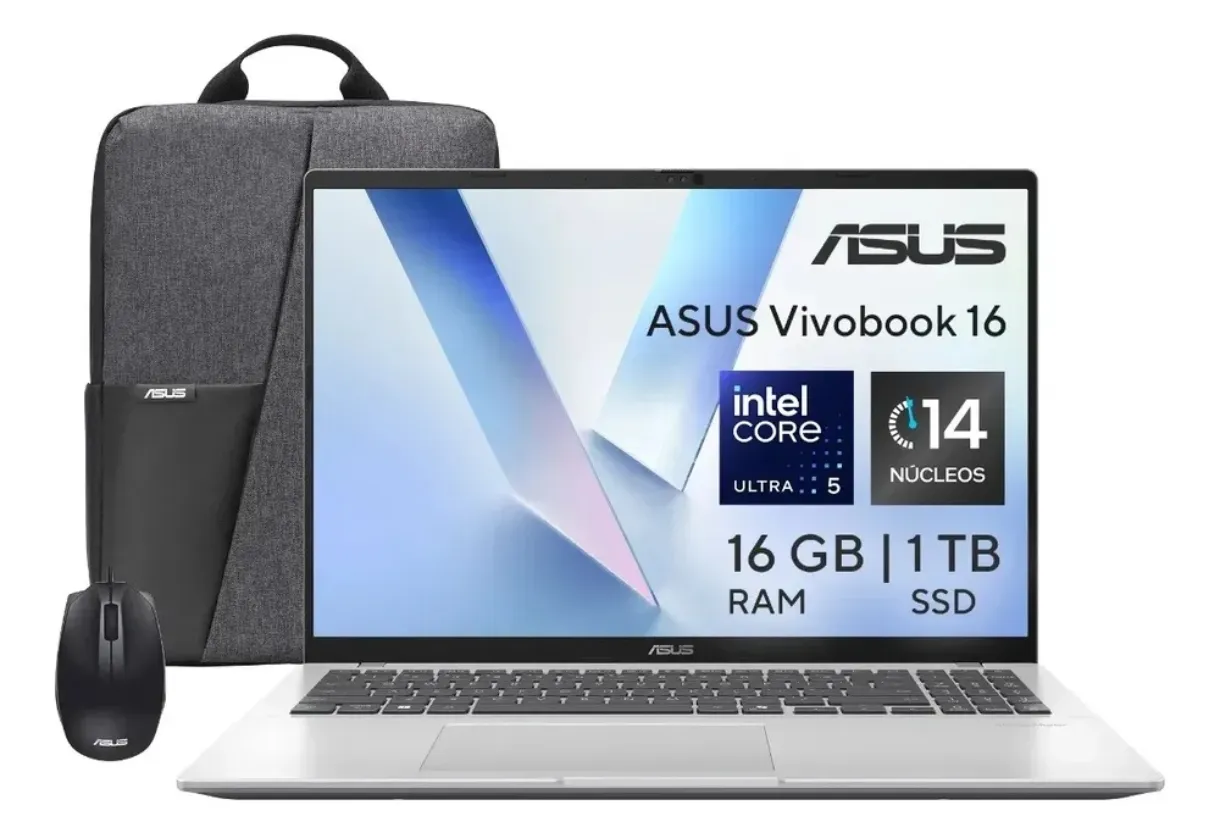 Laptop ASUS Vivobook 16 Intel Core Ultra 5, 16GB RAM, 1TB SSD