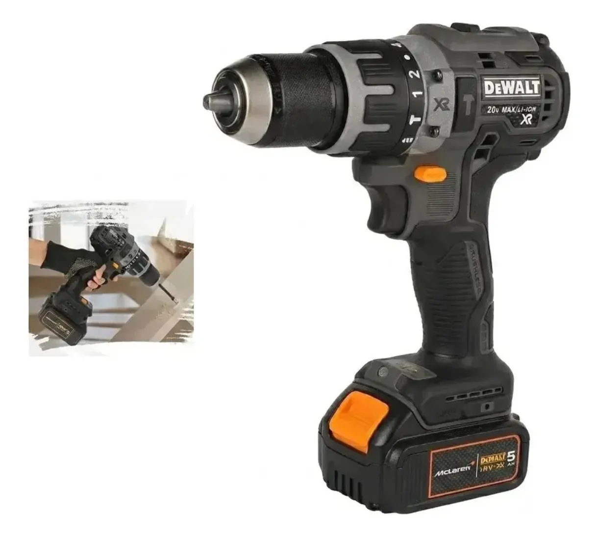 Taladro Atornillador DeWalt 20V XR Inalámbrico con Batería 5Ah
