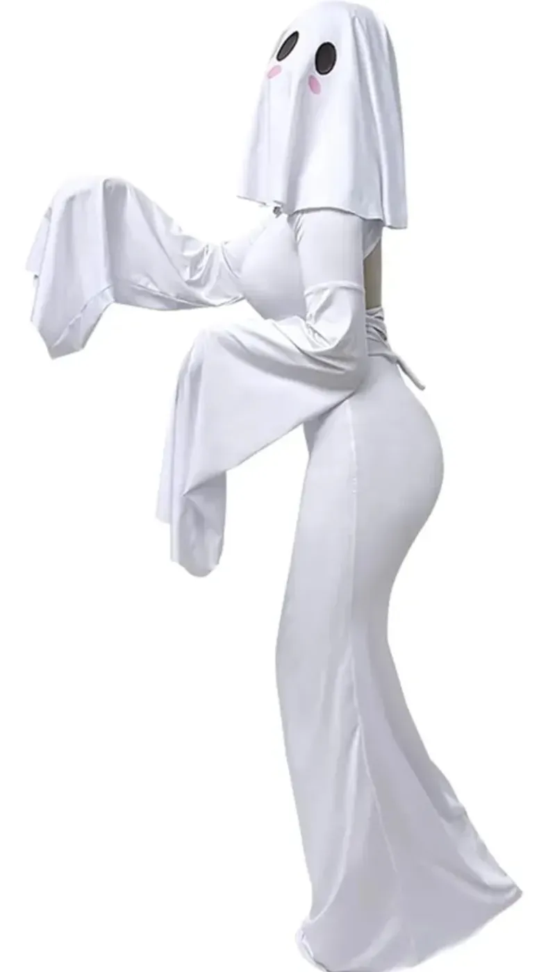 Disfraz de Fantasma Blanco Completo con Capucha