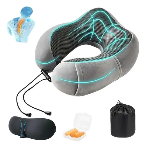 Almohada Cervical de Viaje con Accesorios y Soporte Ergonómico