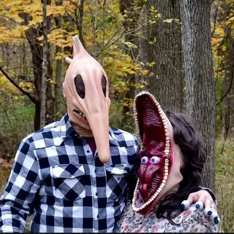 Máscaras temáticas de terror estilo Beetlejuice para Halloween