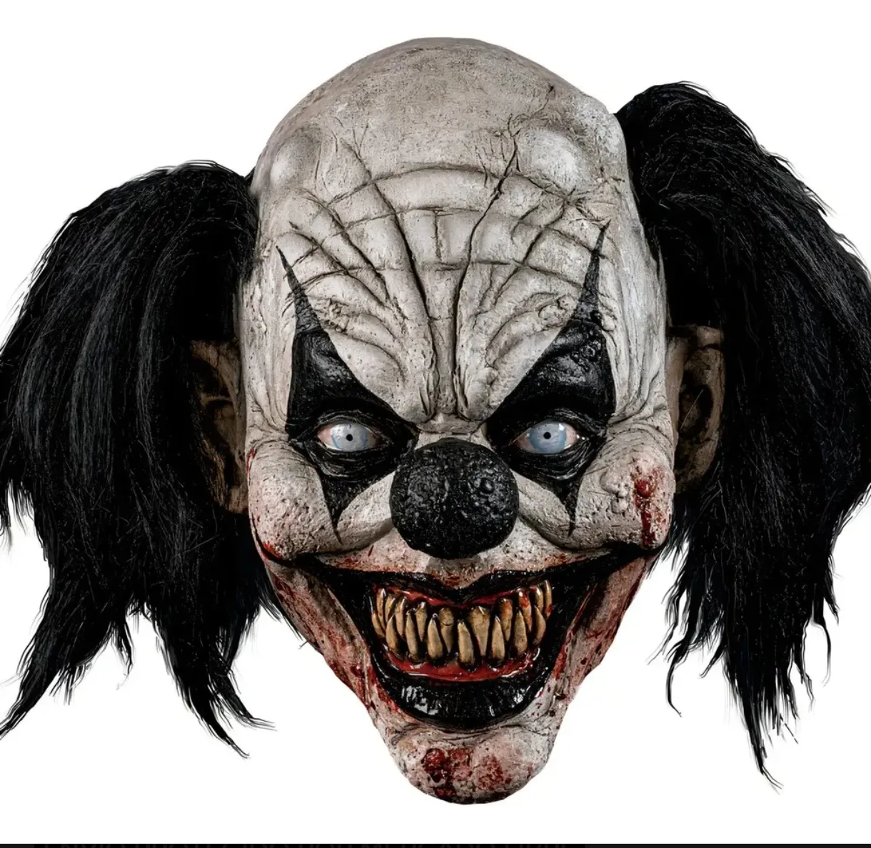Máscara de payaso terrorífico con cabello para Halloween