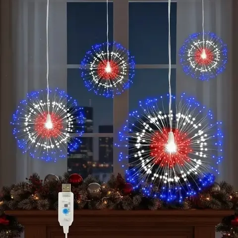 Luces LED Decorativas Estilo Fuegos Artificiales con Control