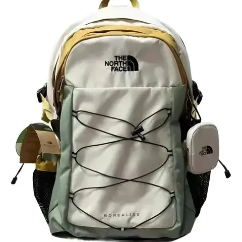 Mochila The North Face Borealis II con etiquetas - Blanco/Verde