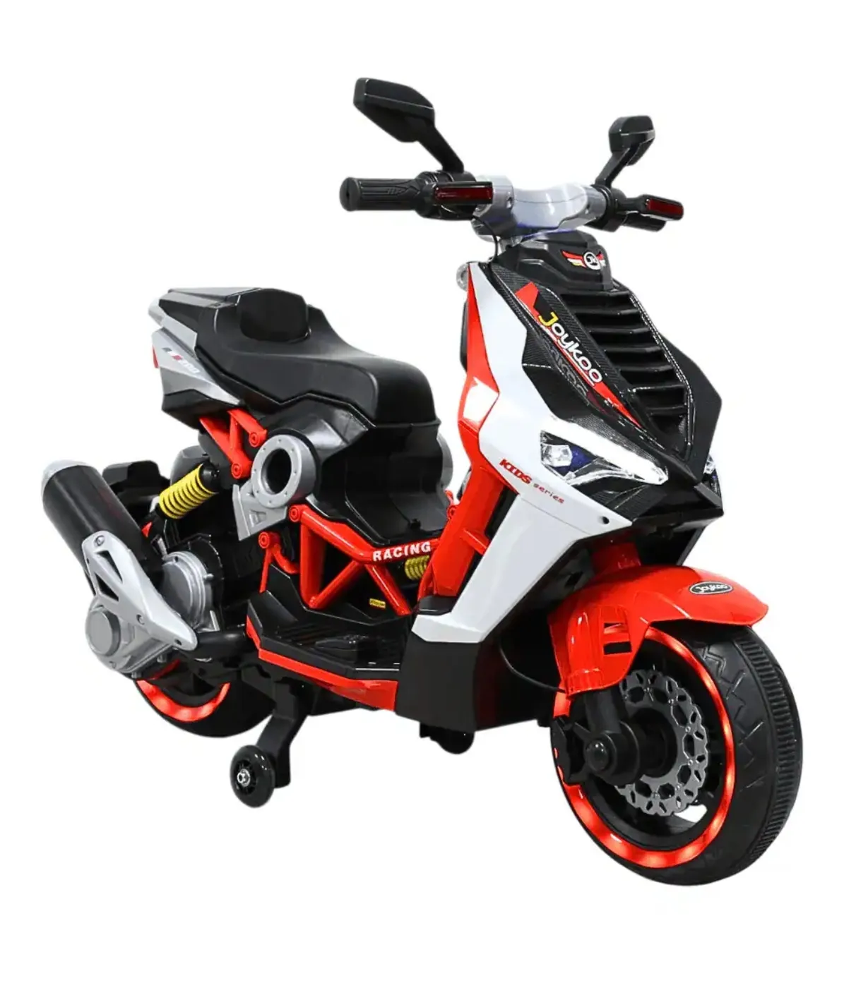 Moto Eléctrica Infantil Estilo Racing Rojo/Negro/Blanco