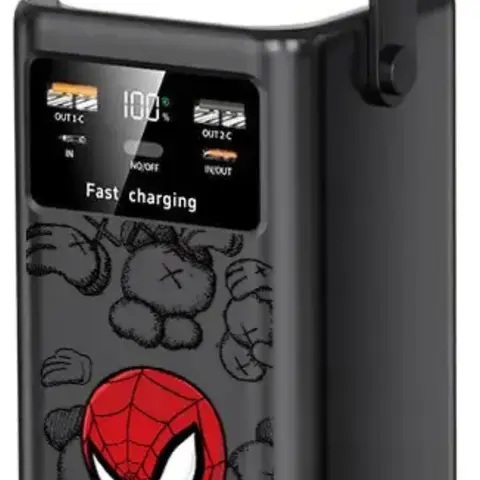 Powerbank Marvel Spider-Man con Pantalla Digital y Asa Portátil