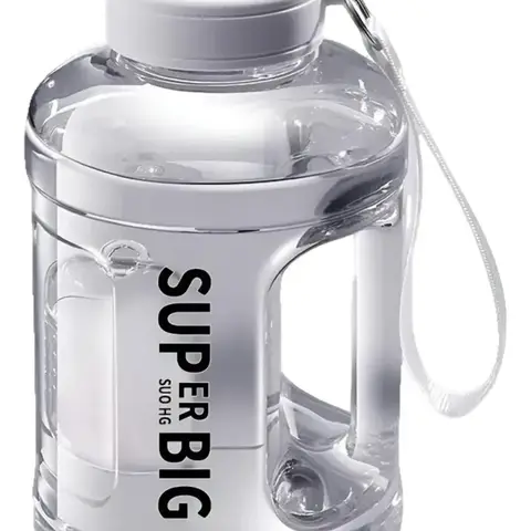 Botella de Agua Grande Transparente con Texto Super Big 500g