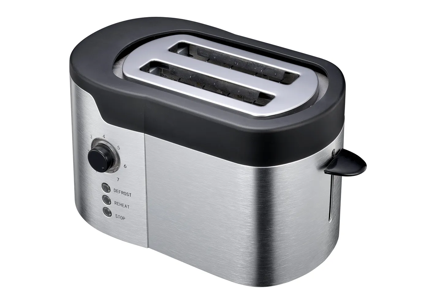 Tostador de pan 2 rebanadas acero inoxidable con funciones