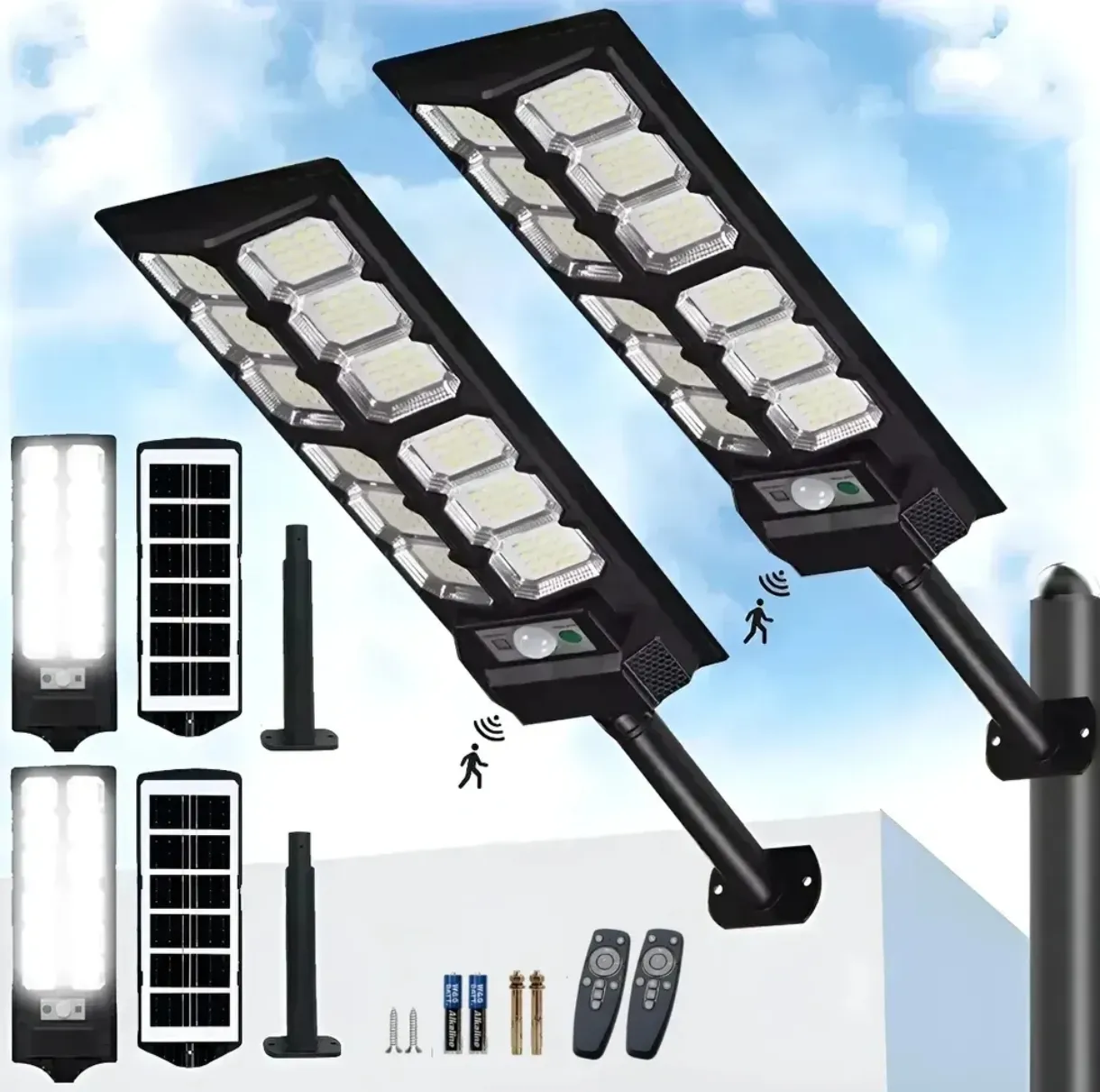 Lámparas Solares LED con Sensor de Movimiento para Exterior