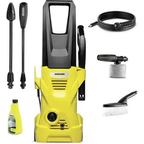 Hidrolavadora Kärcher con accesorios y detergente incluidos