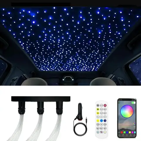 Iluminación LED tipo cielo estrellado para techo de auto