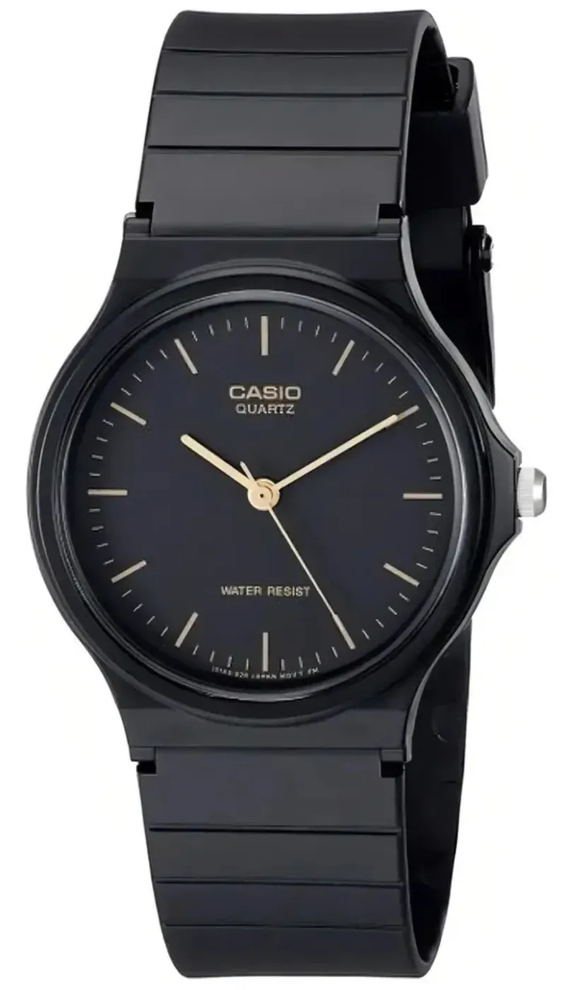 Reloj Casio Quartz Negro Water Resist con Correa de Resina