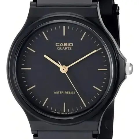Reloj Casio Quartz Negro Water Resist con Correa de Resina