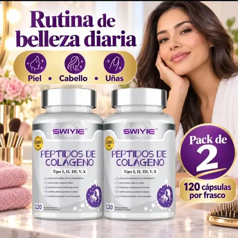 Pack 2 Frascos Péptidos de Colágeno SWIYIE 120 Cápsulas c/u