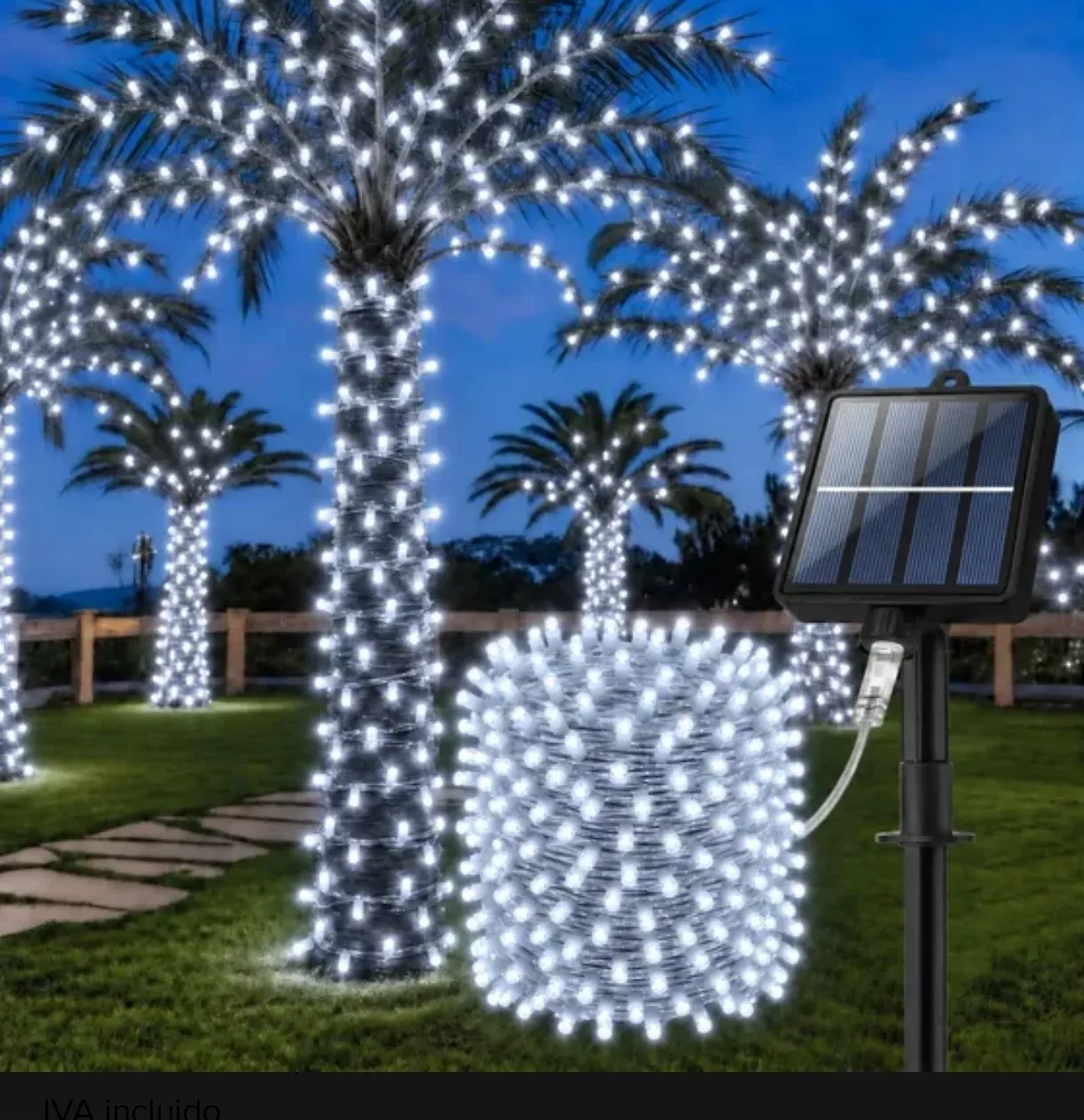 Luces LED Solares Decorativas para Exteriores Luz Blanca Fría