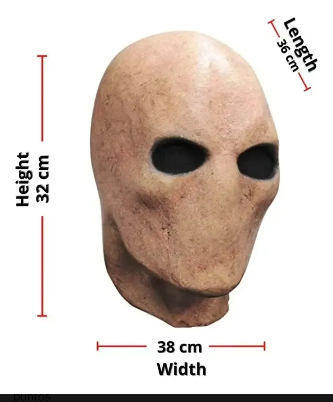 Escultura Decorativa Cabeza Humanoide Color Beige 32x38 cm