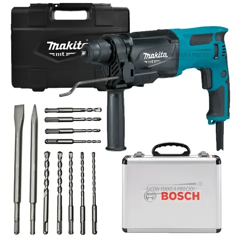 Taladro Rotomartillo Makita con Accesorios y Estuches