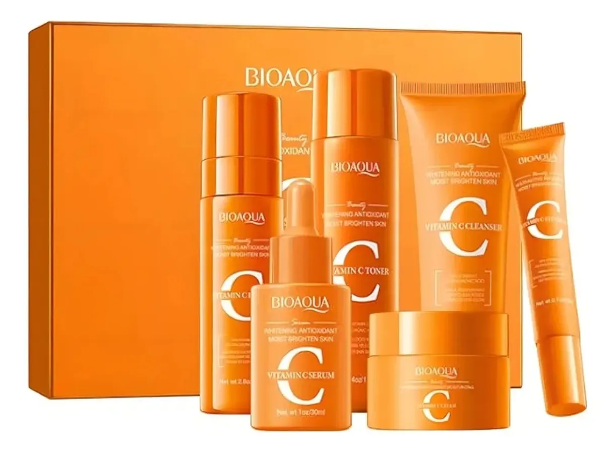 Set de Cuidado Facial Bioaqua Vitamina C con 5 Productos