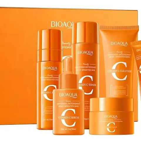 Set de Cuidado Facial Bioaqua Vitamina C con 5 Productos