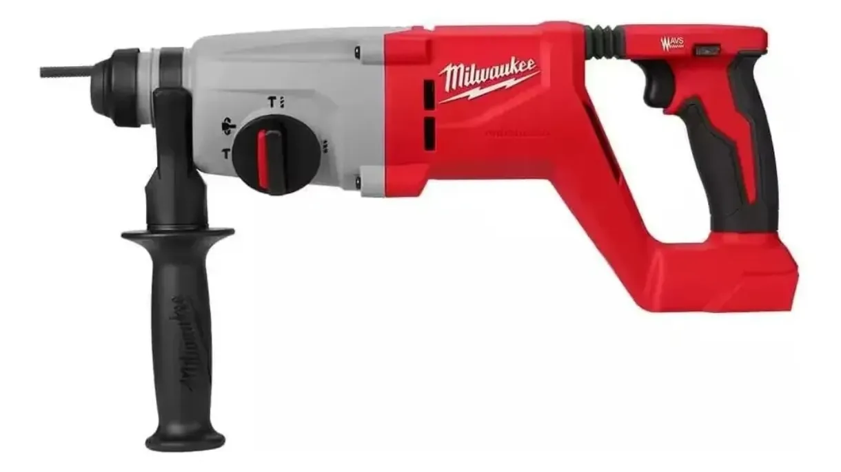 Rotomartillo Milwaukee Inalámbrico Rojo con Mango Auxiliar