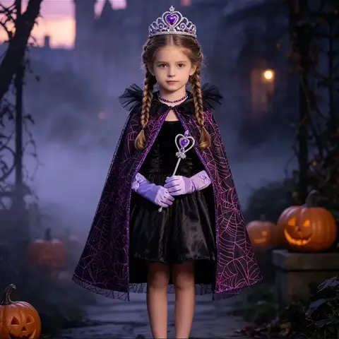 Disfraz de Princesa Bruja para Niña con Capa y Accesorios