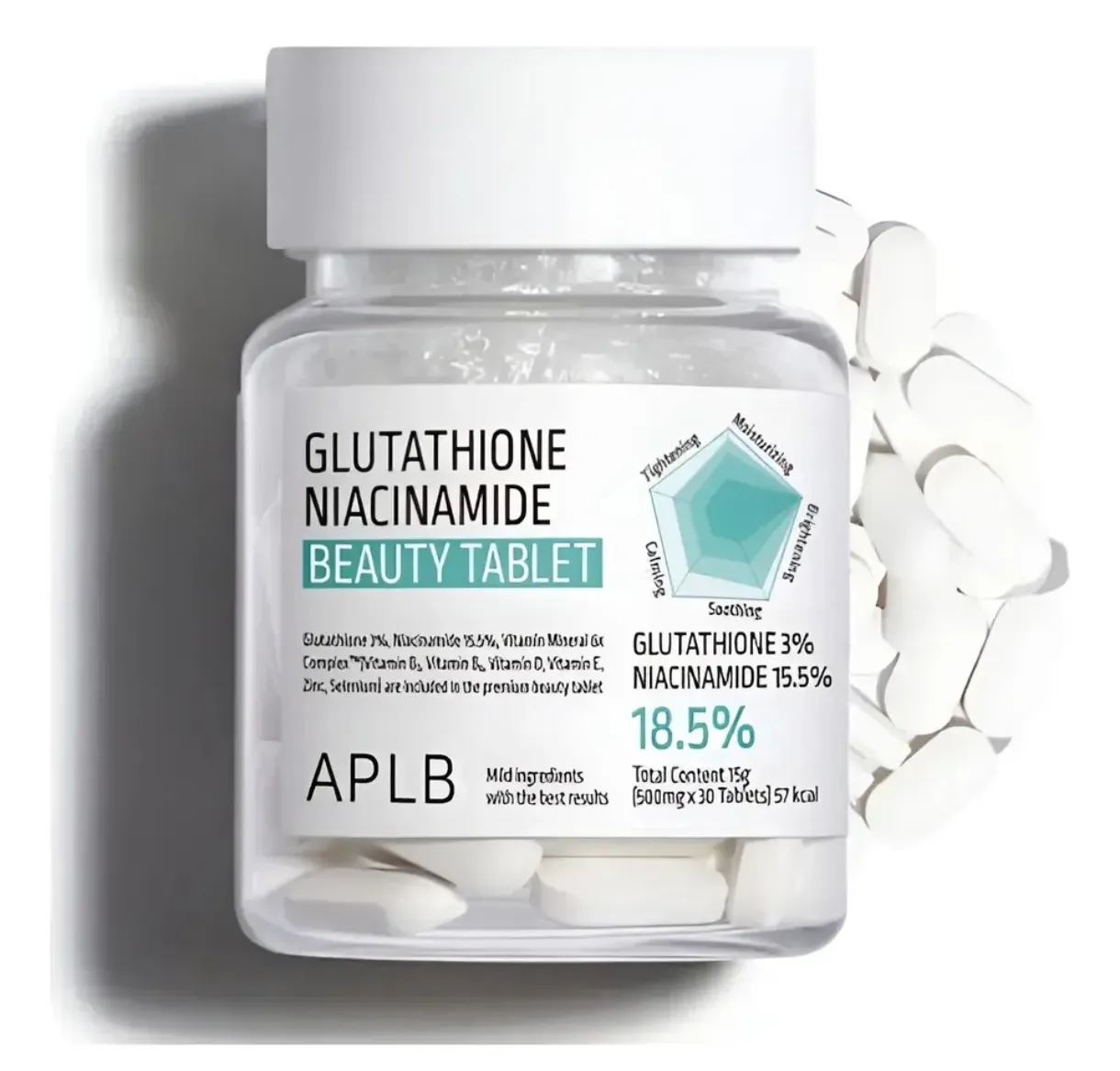 Tabletas de Belleza Glutatión Niacinamida APLB 30 Tabs