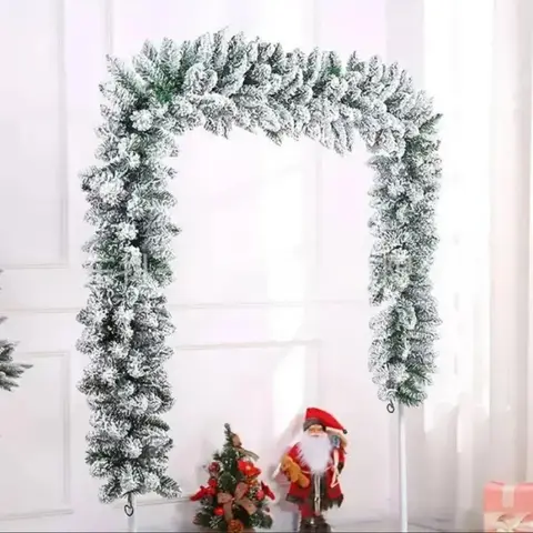 Arco Navideño Decorativo con Efecto Nevado Artificial