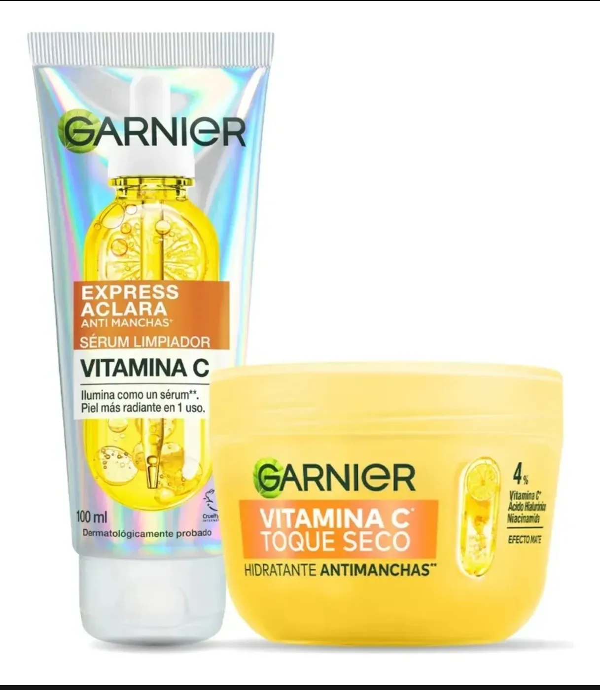 Set Garnier Vitamina C: Sérum Limpiador 100ml + Crema Hidratante