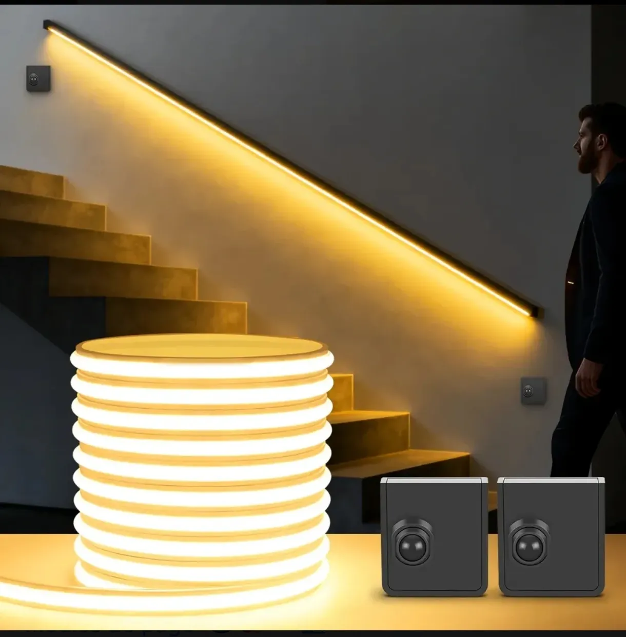 Set de Iluminación LED Decorativa con Bocinas y Lámpara