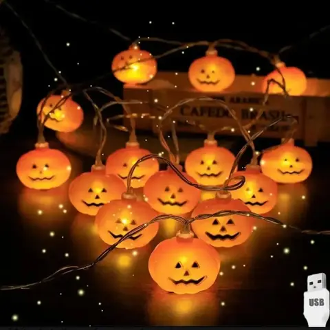 Guirnalda LED de Calabazas Halloween Conexión USB