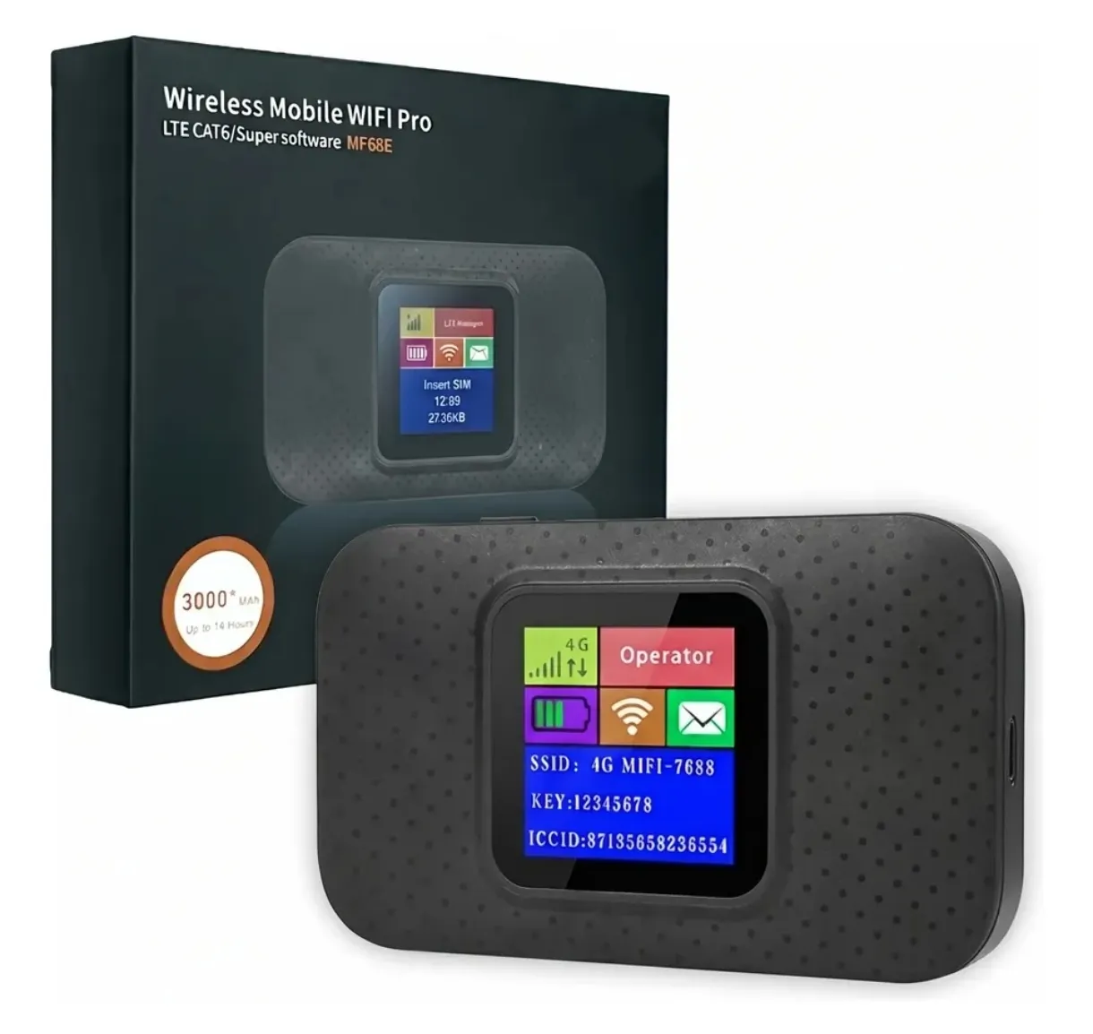 Módem WiFi Portátil 4G LTE CAT6 MF68E Batería 3000mAh